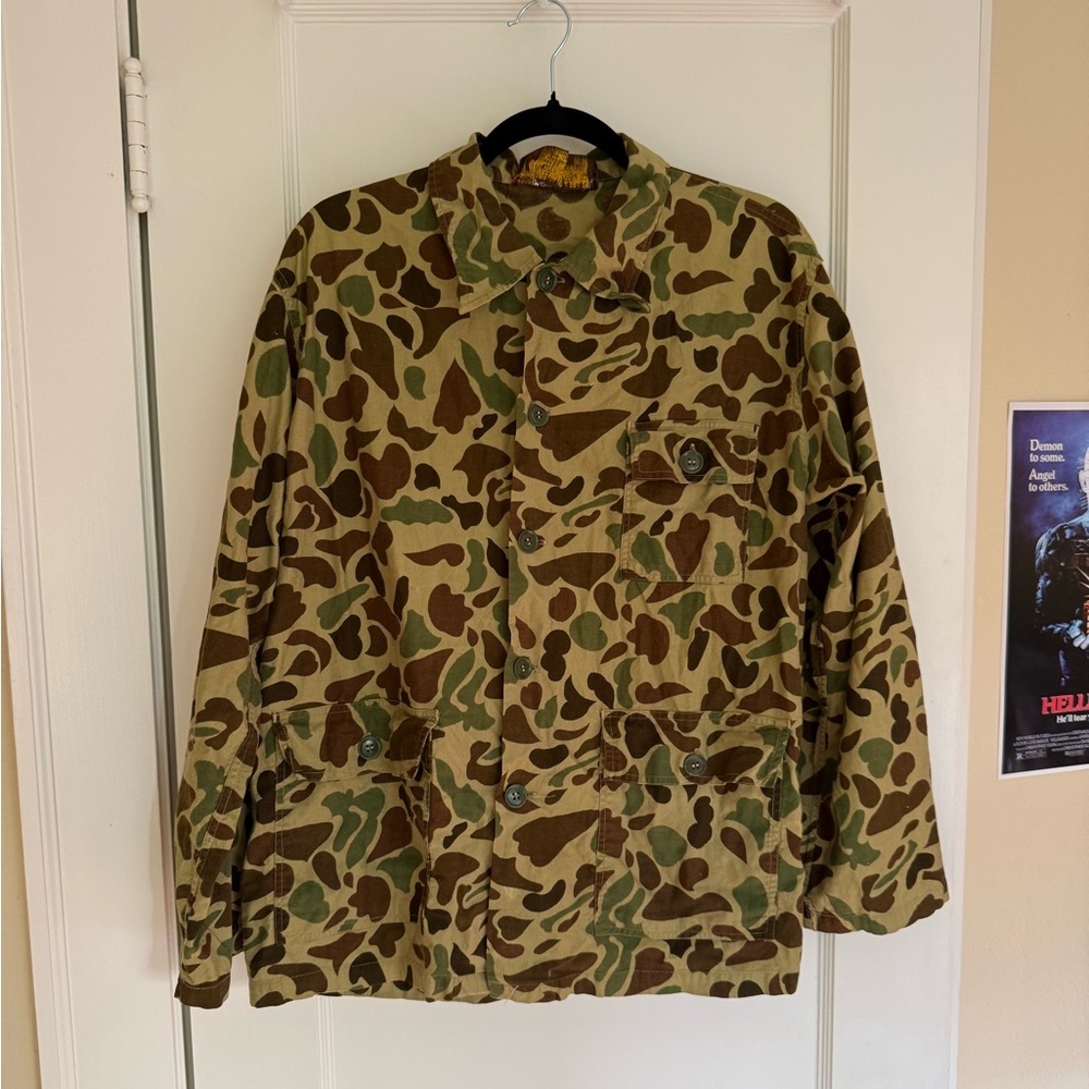 Vintage 70s Camo Button Down Shirt